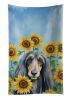 Afghan Hound in Sunflowers Kitchen Towel Dish Cloths Guest Hand Towel Decorative Bathroom Towel for Face,Tea, Dishcloth, Kitchen and Bath