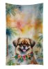 Tibetan Spaniel Luau Kitchen Towel Dish Cloths Guest Hand Towel Decorative Bathroom Towel for Face,Tea, Dishcloth, Kitchen and Bath