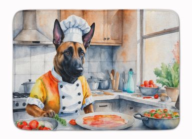 Belgian Malinois The Chef Memory Foam Kitchen Mat Machine Washable Anti-Fatigue Mat Cushion Comfort Bath Mat or Kitchen Rug