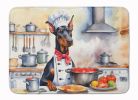 Doberman Pinscher The Chef Memory Foam Kitchen Mat Machine Washable Anti-Fatigue Mat Cushion Comfort Bath Mat or Kitchen Rug