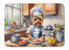 Yorkie Yorkshire Terrier The Chef Memory Foam Kitchen Mat Machine Washable Anti-Fatigue Mat Cushion Comfort Bath Mat or Kitchen Rug
