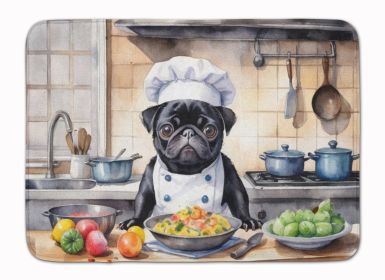 Pug The Chef Memory Foam Kitchen Mat Machine Washable Anti-Fatigue Mat Cushion Comfort Bath Mat or Kitchen Rug