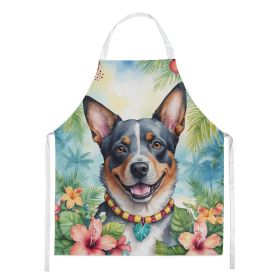 Australian Cattle Dog Luau Apron Cooking Kitchen Server Baking Crafts Gardening for Adult Women Men, Unisex, Large, Multicolor