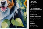 Border Collie in Sunflowers Kitchen Towel Dish Cloths Guest Hand Towel Decorative Bathroom Towel for Face,Tea, Dishcloth, Kitchen and Bath