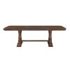 Formal Traditional Dining Set 5pc Table with Extension Leaf and 4 Side Chairs Cherry Finish Fabric Upholstery Nailhead Trim Wooden Furniture