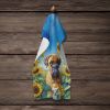 Bullmastiff in Sunflowers Kitchen Towel Dish Cloths Guest Hand Towel Decorative Bathroom Towel for Face,Tea, Dishcloth, Kitchen and Bath
