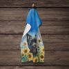 Cairn Terrier in Sunflowers Kitchen Towel Dish Cloths Guest Hand Towel Decorative Bathroom Towel for Face,Tea, Dishcloth, Kitchen and Bath