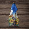 Doberman Pinscher in Sunflowers Kitchen Towel Dish Cloths Guest Hand Towel Decorative Bathroom Towel for Face,Tea, Dishcloth, Kitchen and Bath