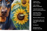 Doberman Pinscher in Sunflowers Kitchen Towel Dish Cloths Guest Hand Towel Decorative Bathroom Towel for Face,Tea, Dishcloth, Kitchen and Bath