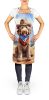 Labradoodle Cowboy Welcome Apron Cooking Kitchen Server Baking Crafts Gardening for Adult Women Men, Unisex, Large, Multicolor