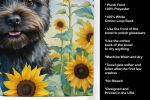 Cairn Terrier in Sunflowers Kitchen Towel Dish Cloths Guest Hand Towel Decorative Bathroom Towel for Face,Tea, Dishcloth, Kitchen and Bath