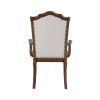 Formal Traditional Dining Set 9pc Table with Extension Leaf and 2 Armchairs 6 Side Chairs Cherry Finish Fabric Upholstery Nailhead Trim Wooden Furnitu