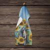 Afghan Hound in Sunflowers Kitchen Towel Dish Cloths Guest Hand Towel Decorative Bathroom Towel for Face,Tea, Dishcloth, Kitchen and Bath