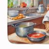 Yorkie Yorkshire Terrier The Chef Memory Foam Kitchen Mat Machine Washable Anti-Fatigue Mat Cushion Comfort Bath Mat or Kitchen Rug
