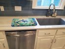 Spring Dolphin Dish Drying Mat Absorbent Dish Drying Mat Pad for Kitchen Counter Dish Drainer Mat for Countertop, 14 x 21", Multicolor
