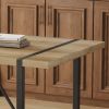 Table and chair set, upholstered side chairs in a modern medieval style