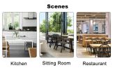 Table and chair set, upholstered side chairs in a modern medieval style