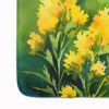 Kentucky Goldenrod in Watercolor Memory Foam Kitchen Mat Machine Washable Anti-Fatigue Mat Cushion Comfort Bath Mat or Kitchen Rug