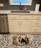 English Bulldog Fall Kitchen Pumpkins Memory Foam Kitchen Mat Machine Washable Anti-Fatigue Mat Cushion Comfort Bath Mat or Kitchen Rug