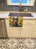 Doberman Pinscher in Sunflowers Kitchen Towel Dish Cloths Guest Hand Towel Decorative Bathroom Towel for Face,Tea, Dishcloth, Kitchen and Bath