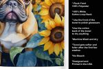 French Bulldog in Sunflowers Kitchen Towel Dish Cloths Guest Hand Towel Decorative Bathroom Towel for Face,Tea, Dishcloth, Kitchen and Bath