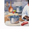 Chocolate Labrador Retriever The Chef Memory Foam Kitchen Mat Machine Washable Anti-Fatigue Mat Cushion Comfort Bath Mat or Kitchen Rug