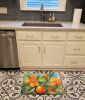 Florida Orange Blossom in Watercolor Memory Foam Kitchen Mat Machine Washable Anti-Fatigue Mat Cushion Comfort Bath Mat or Kitchen Rug