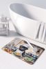 Pug The Chef Memory Foam Kitchen Mat Machine Washable Anti-Fatigue Mat Cushion Comfort Bath Mat or Kitchen Rug