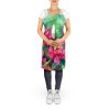 West Virginia Rhododendrons in Watercolor Apron Cooking Kitchen Server Baking Crafts Gardening for Adult Women Men, Unisex, Large, Multicolor