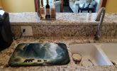 Cave Bears Dish Drying Mat Absorbent Dish Drying Mat Pad for Kitchen Counter Dish Drainer Mat for Countertop, 14 x 21", Multicolor