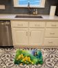 Kentucky Goldenrod in Watercolor Memory Foam Kitchen Mat Machine Washable Anti-Fatigue Mat Cushion Comfort Bath Mat or Kitchen Rug