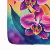 Orchids in Color Memory Foam Kitchen Mat Machine Washable Anti-Fatigue Mat Cushion Comfort Bath Mat or Kitchen Rug