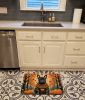 Black French Bulldog Fall Memory Foam Kitchen Mat Machine Washable Anti-Fatigue Mat Cushion Comfort Bath Mat or Kitchen Rug