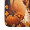 Brittany Spaniel Fall Memory Foam Kitchen Mat Machine Washable Anti-Fatigue Mat Cushion Comfort Bath Mat or Kitchen Rug