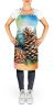 Maine White Pine Cone and Tassels in Watercolor Apron Cooking Kitchen Server Baking Crafts Gardening for Adult Women Men, Unisex, Large, Multicolor