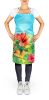 Hawaii Hawaiian Hibiscus in Watercolor Apron Cooking Kitchen Server Baking Crafts Gardening for Adult Women Men, Unisex, Large, Multicolor