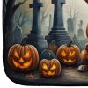 Vizsla Spooky Halloween Dish Drying Mat Absorbent Dish Drying Mat Pad for Kitchen Counter Dish Drainer Mat for Countertop, 14 x 21", Multicolor