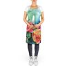 New York Roses in Watercolor Apron Cooking Kitchen Server Baking Crafts Gardening for Adult Women Men, Unisex, Large, Multicolor