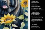 Chow Chow in Sunflowers Kitchen Towel Dish Cloths Guest Hand Towel Decorative Bathroom Towel for Face,Tea, Dishcloth, Kitchen and Bath