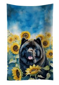 Chow Chow in Sunflowers Kitchen Towel Dish Cloths Guest Hand Towel Decorative Bathroom Towel for Face,Tea, Dishcloth, Kitchen and Bath (Default: Default)